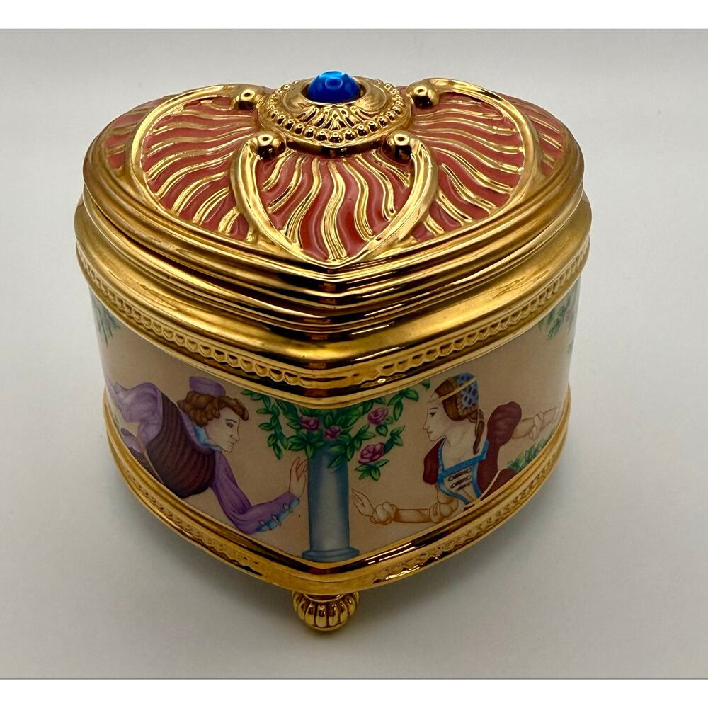 House of Fabergé Franklin Mint Romeo and Juliet Musical Trinket Box